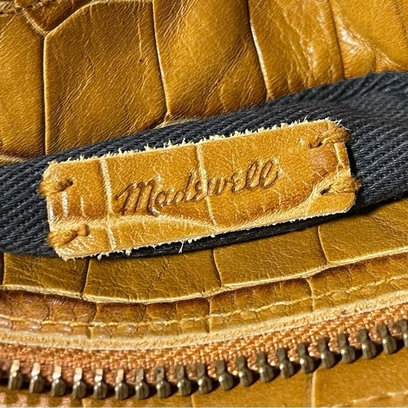 The Zip-Top Small Transport Crossbody: Croc Embossed Leather Edition - Picture 10 of 15